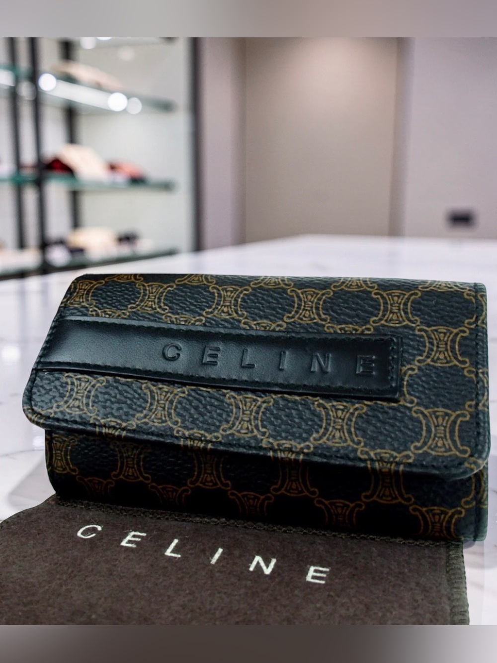 Celine Triomphe 6-Key Holder Case 🔥